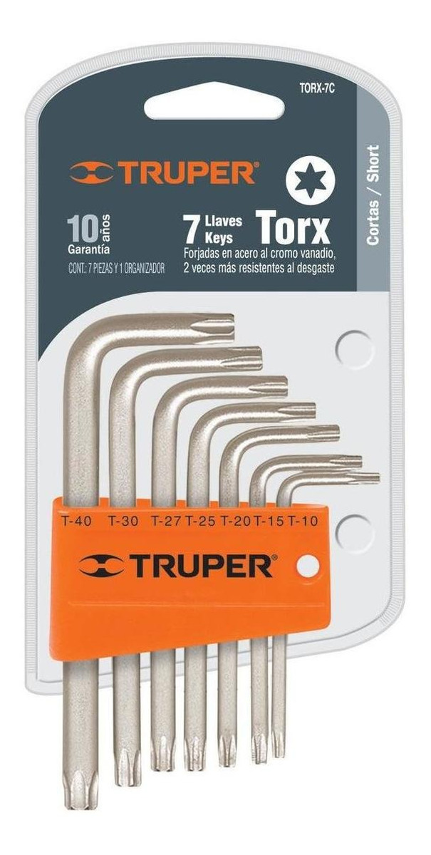 Foto 3 pulgar | Juego De Llaves Torx 7 Piezas Con Organizador Truper