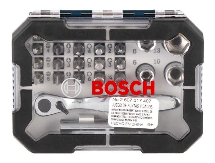 Foto 2 | Juego De Puntas Y Dados Con 26 Piezas 2 607 017 407 Bosch