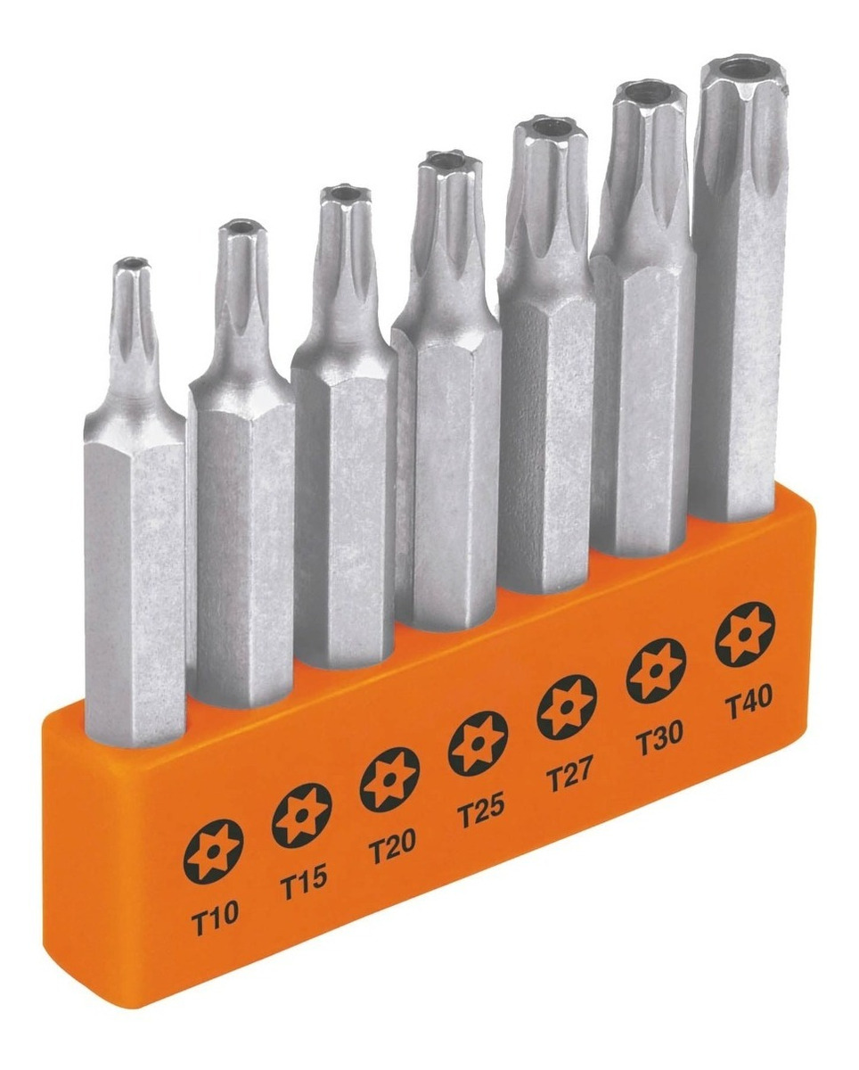 Juego De 7 Puntas Torx Con Seguro 2  Truper 17813