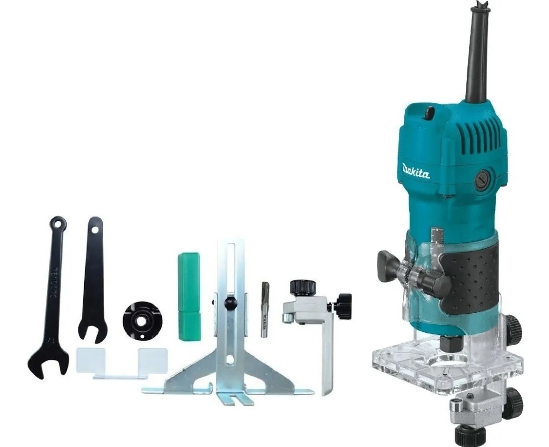 Foto 2 | Recortador 1/4 Makita 3709 + Jgo Brocas P/router Th-br15