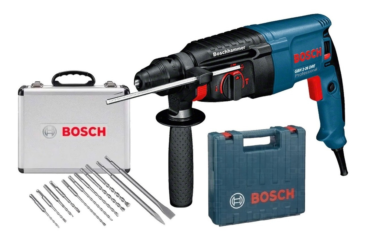 Rotomartillo Cincelador Bosch Sds Plus Gbh 2-26 + Jgo Brocas