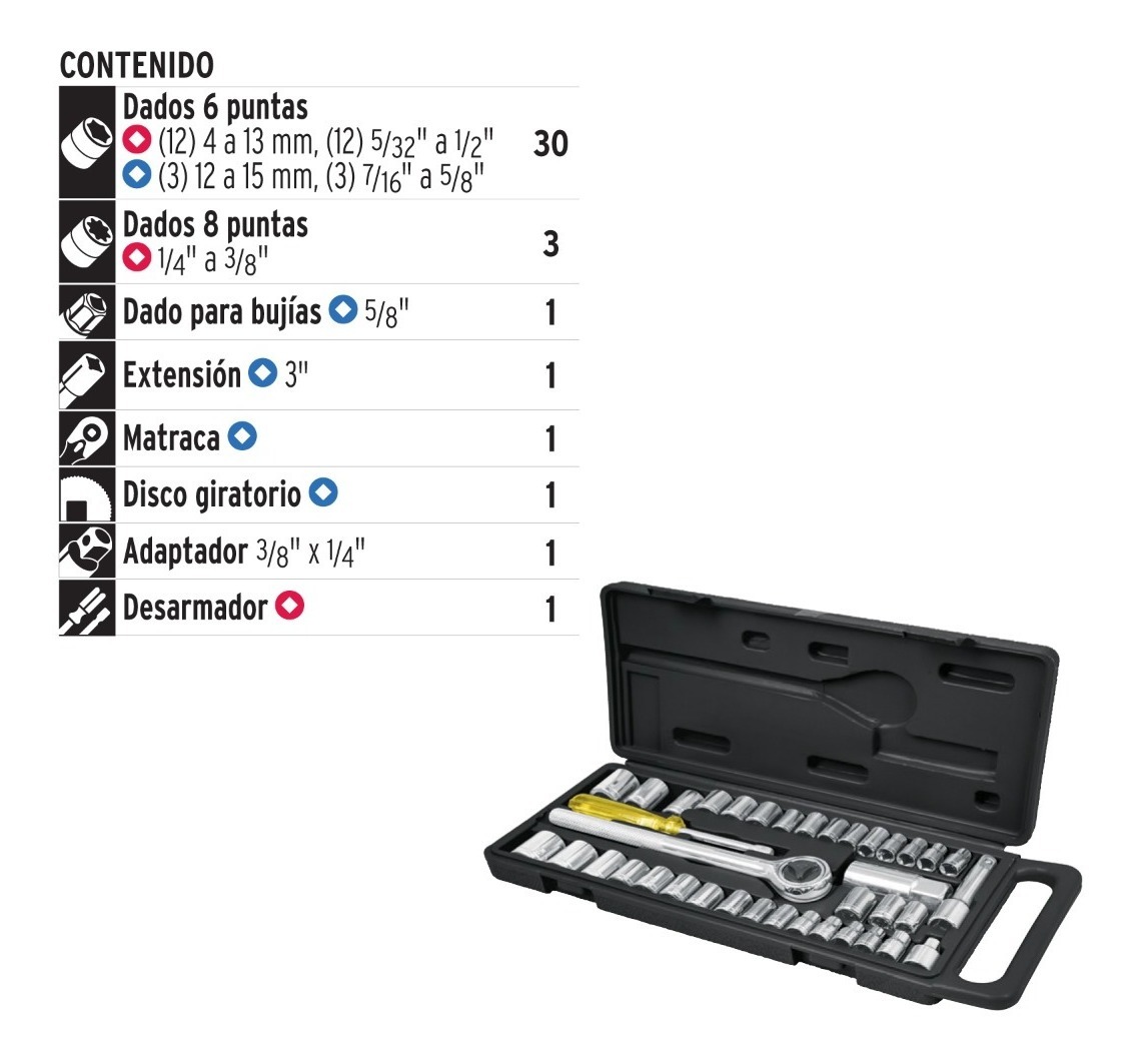 Foto 3 pulgar | Juego de Herramientas Pretul 39 Piezas