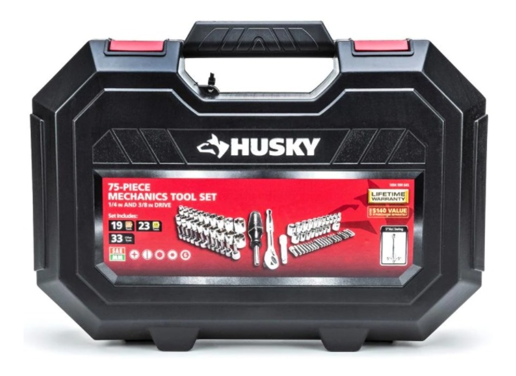 Juego de Herramientas Mecánicas Husky 75 Piezas