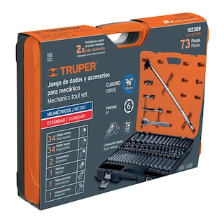 Foto 4 | Juego de Herramientas Truper JD-3/8X73MP Cuadro 3/8'' Std y mm 73 Piezas