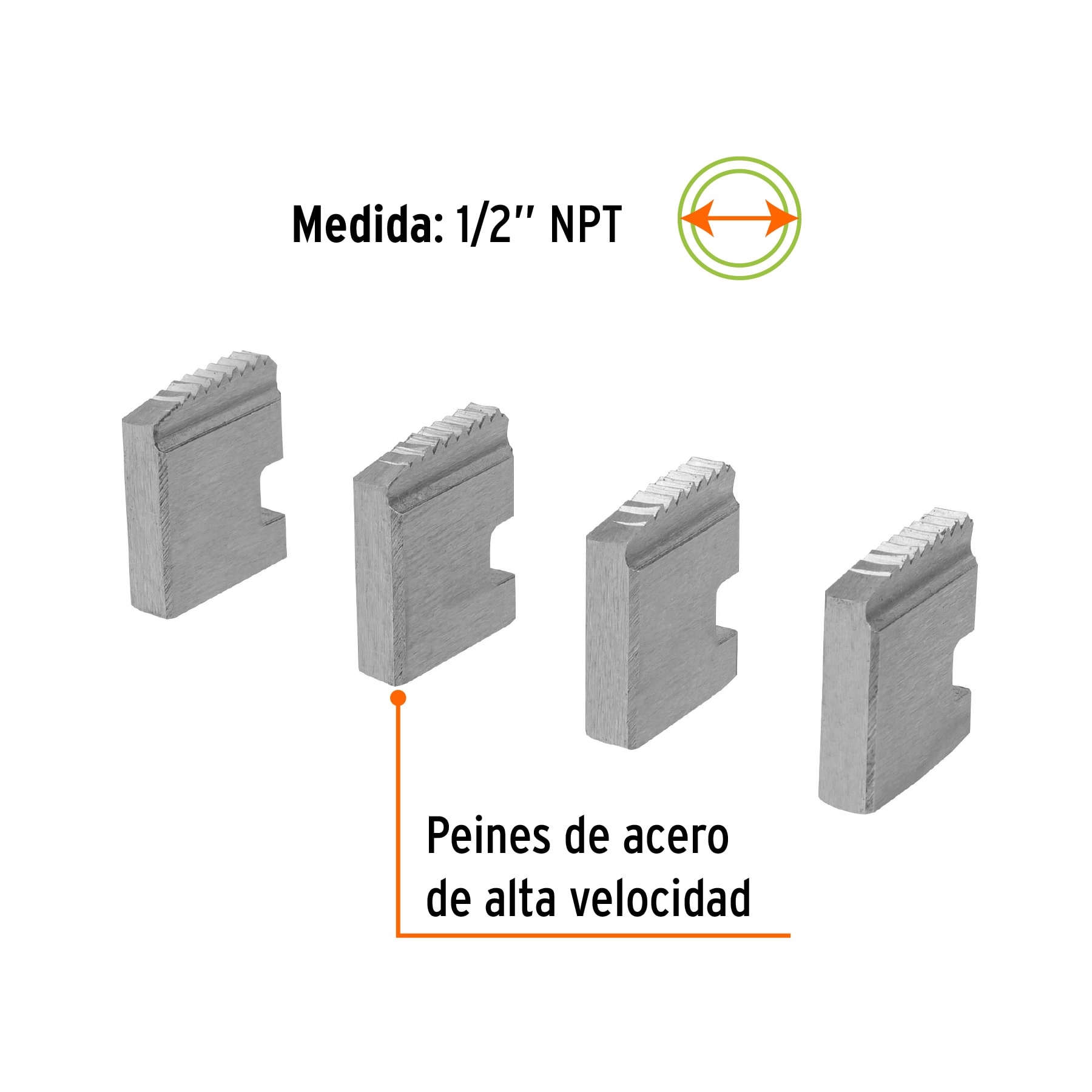 Foto 3 pulgar | Juego de 4 Peines 1/2' para Tarrajas Truper T-852x