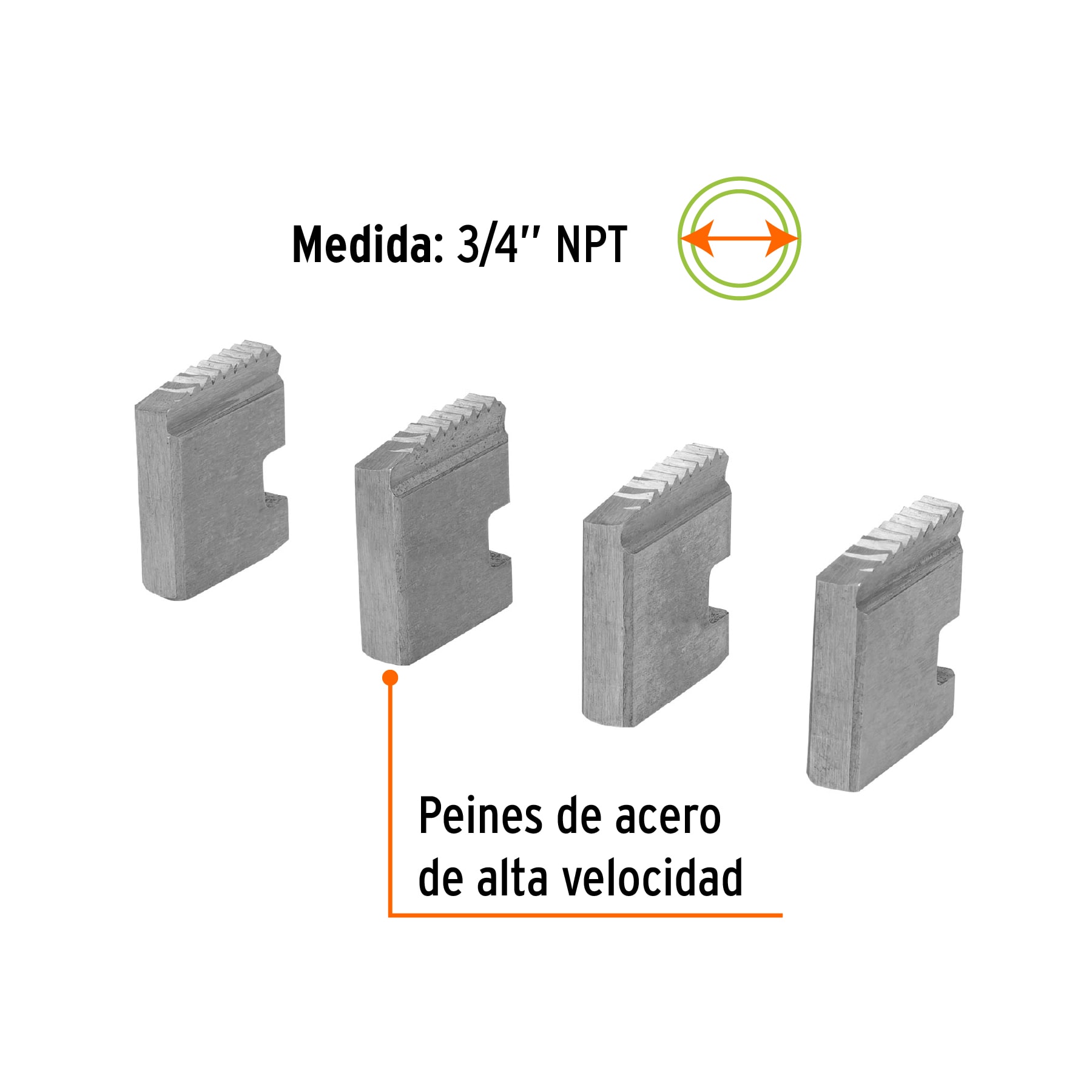 Foto 2 | Juego de 4 Peines 3/4' para Tarrajas Truper T-852x