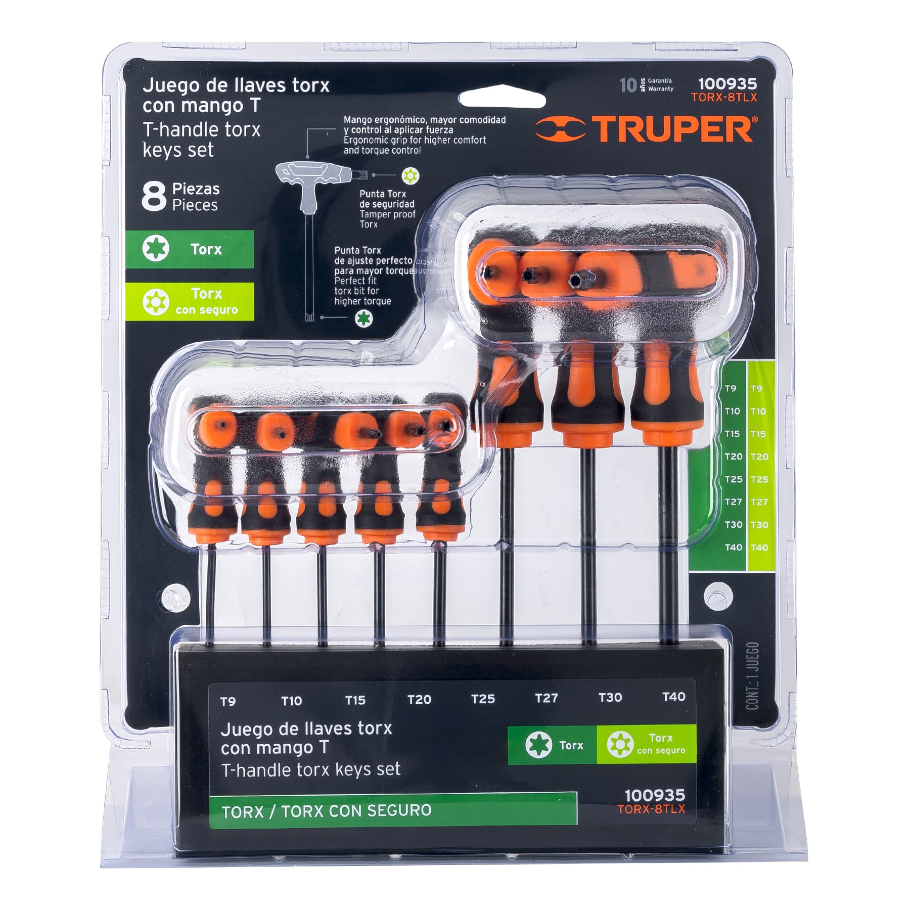 Foto 4 pulgar | Juego Truper de 8 Llaves Torx Extralargas con Mango T