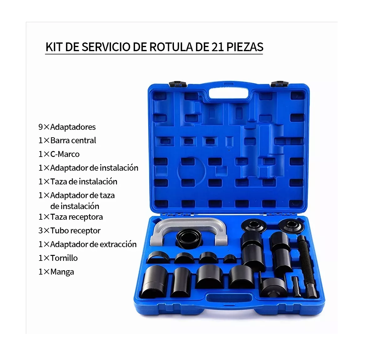 Foto 7 pulgar | Herramienta De Extracción De Rótula, 21 Piezas Herramientas Negro, Estuche Azul