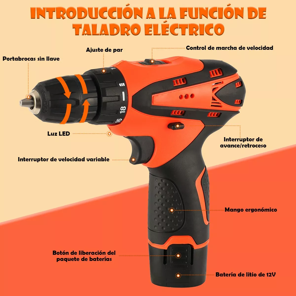 Foto 3 pulgar | Kit De Herramientas Con Inalambricos Taladro Eléctrico 229pcs Eo Safe Imports Esi-9243 Multicolor