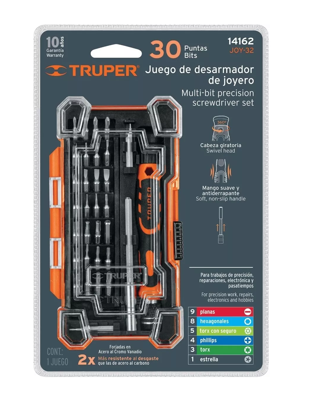 Foto 3 | Desarmador Truper con 30 Puntas