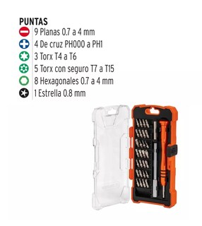 Foto 4 | Desarmador Truper con 30 Puntas