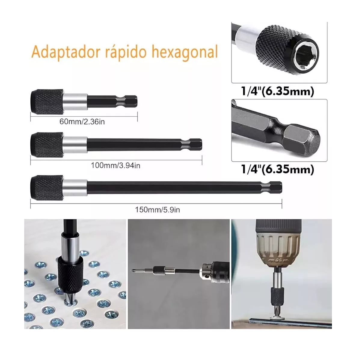 Foto 4 pulgar | Kit de Adaptador de Taladro Eléctrico con Angular 105° 24 Piezas Negras