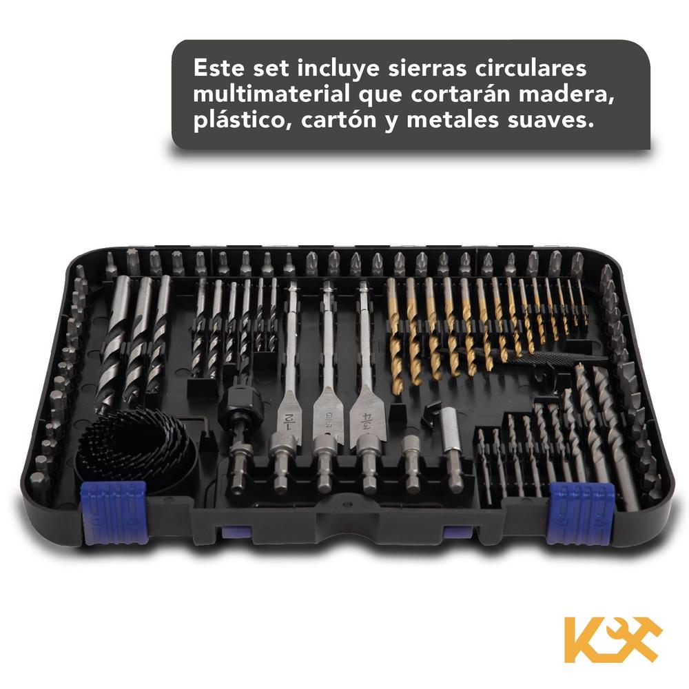 Foto 4 pulgar | Broca Surtidas Y Accesorios Para Taladro Juego De 100 Piezas 300234 Kingsman