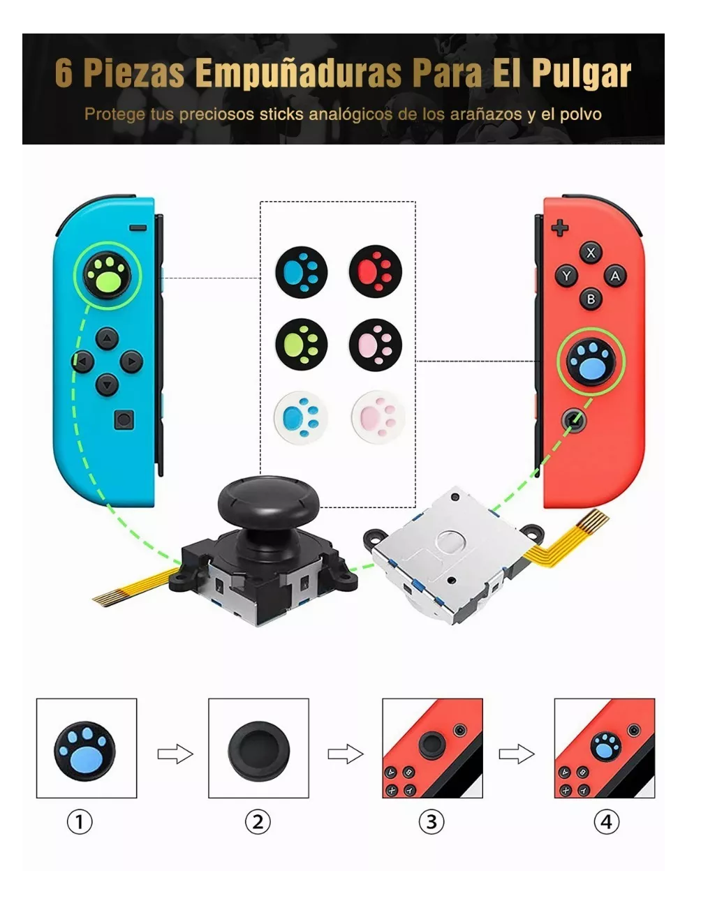 Foto 6 pulgar | Herramientas De Reparación Y Repuestos Para Nintendo Switch Colores