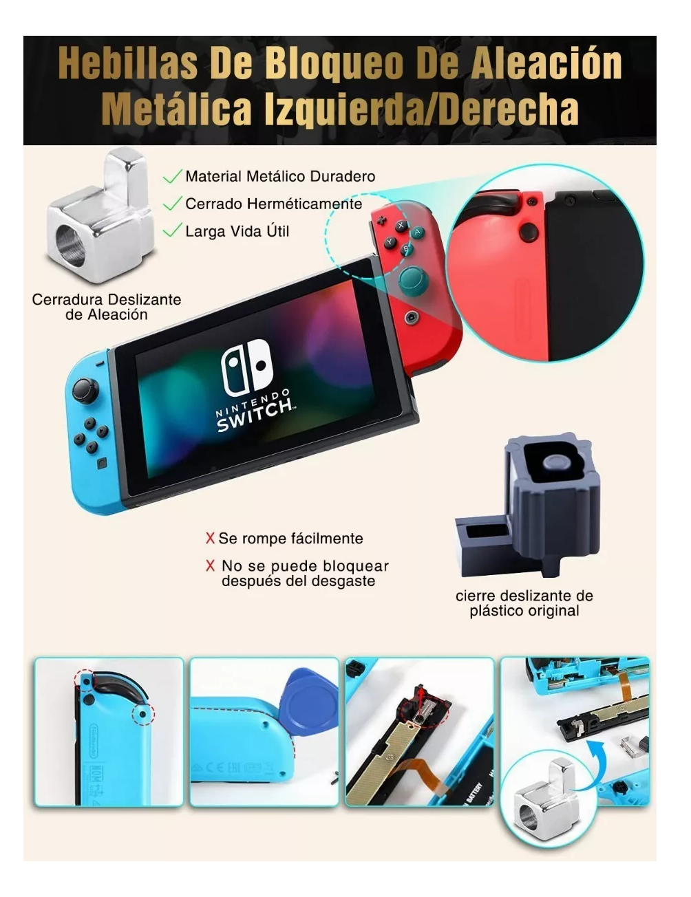 Foto 3 pulgar | Herramientas De Reparación Y Repuestos Para Nintendo Switch Colores