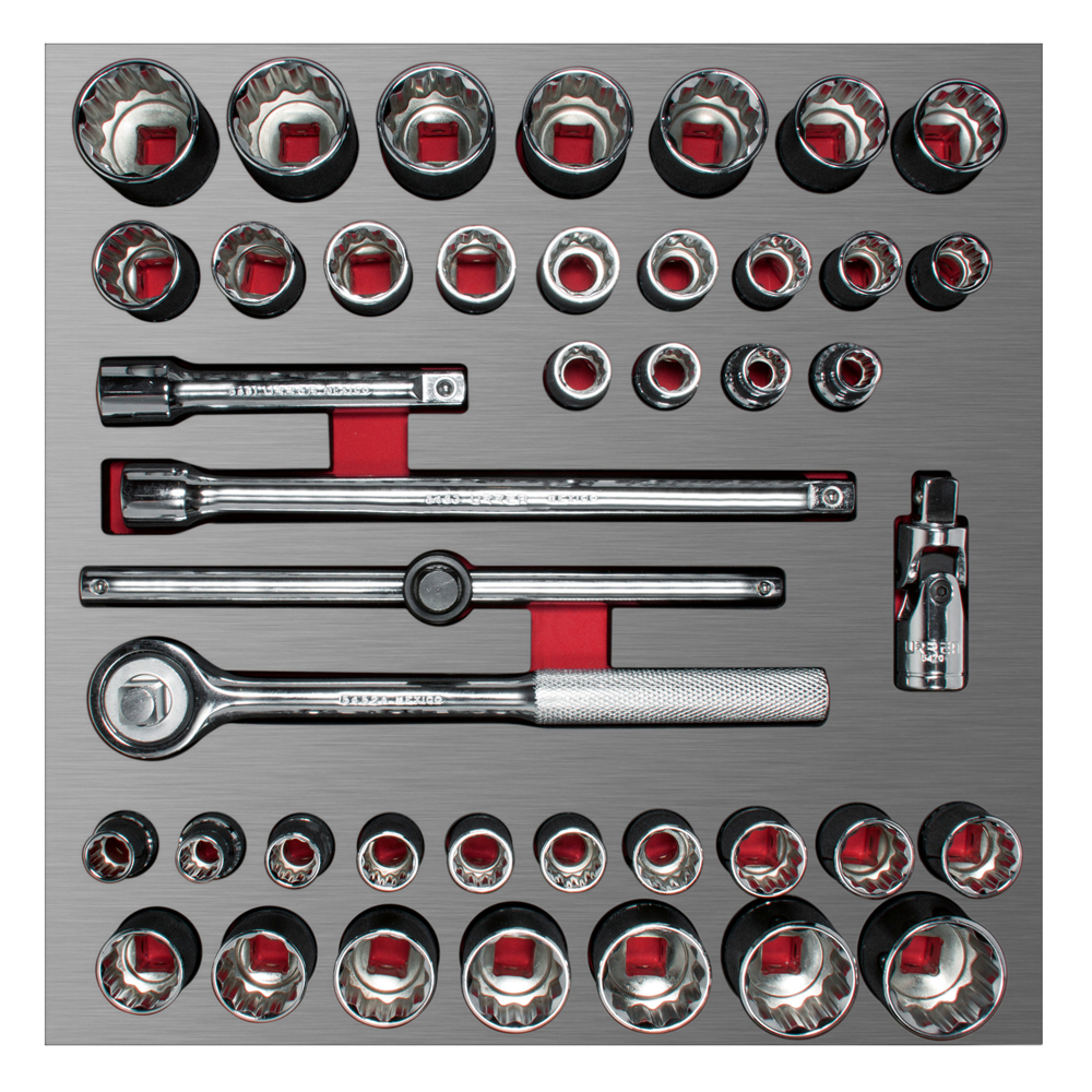 Foto 1 | Juego De Dados Cortos Y Accesorios De 1/2'' Combinados, 42 Piezas Urrea