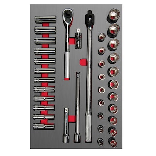 Foto 1 | Juego De Dados Cortos Y Largos Y Accesorios De 1/2'' Métricos, 37 Piezas Urrea
