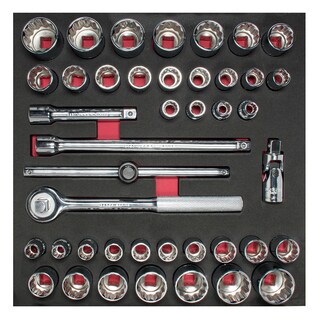 Foto 1 | Juego De Dados Cortos Y Accesorios Cuadro De 1/2'' Combinados, 42 Piezas Urrea