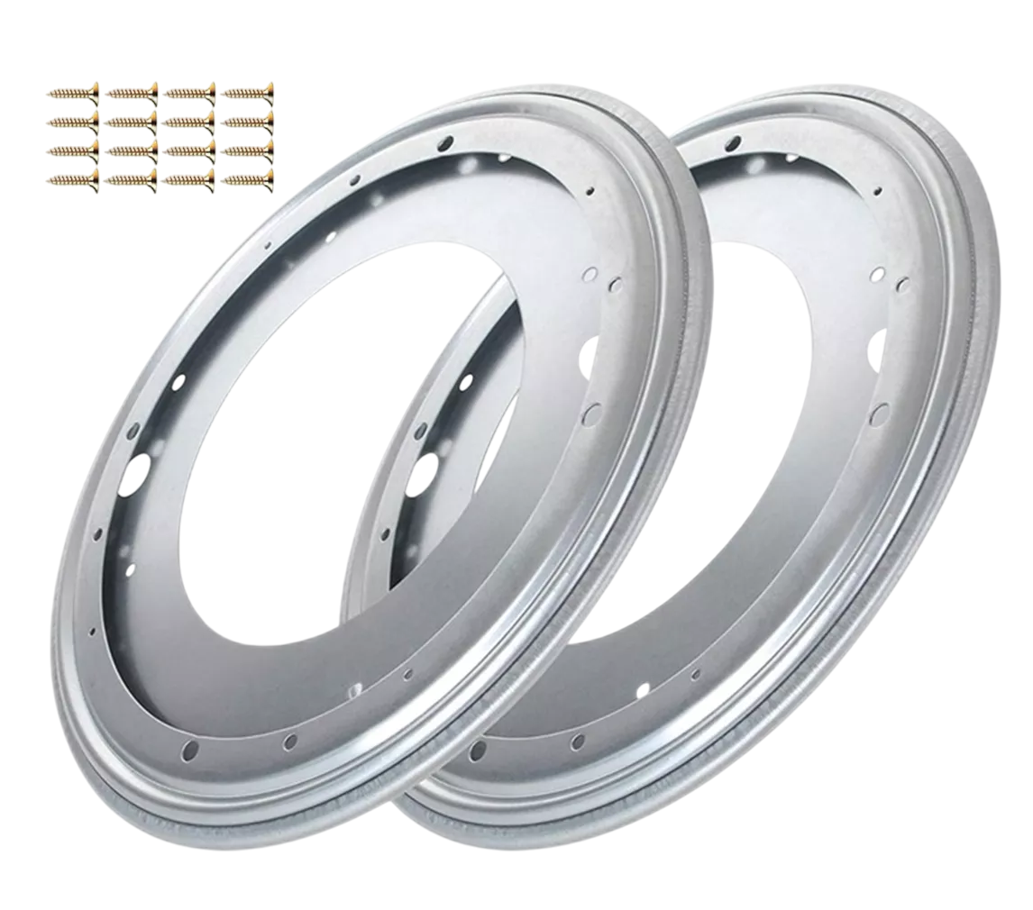 Base Giratoria Para Muebles, 30.5 Cm 2 Pcs, Plata