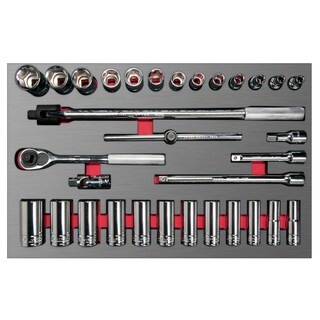 Foto 1 | Juego De Dados Cortos Y Largos Y Accesorios De 1/2'' En Pulgadas, 32 Piezas Urrea