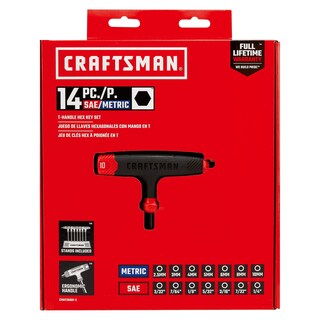 Foto 5 | Juego De Llaves Craftsman Con Mango En T Allen Hex Keys Sae Y Mm, 14 Piezas - Venta Internacional.