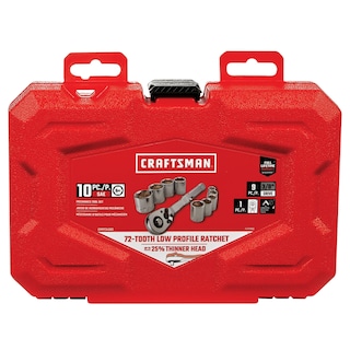 Foto 6 | Juego De Herramientas Mecánicas Craftsman Drive De 3/8 Pulgadas, 10 Piezas Sae - Venta Internacional.