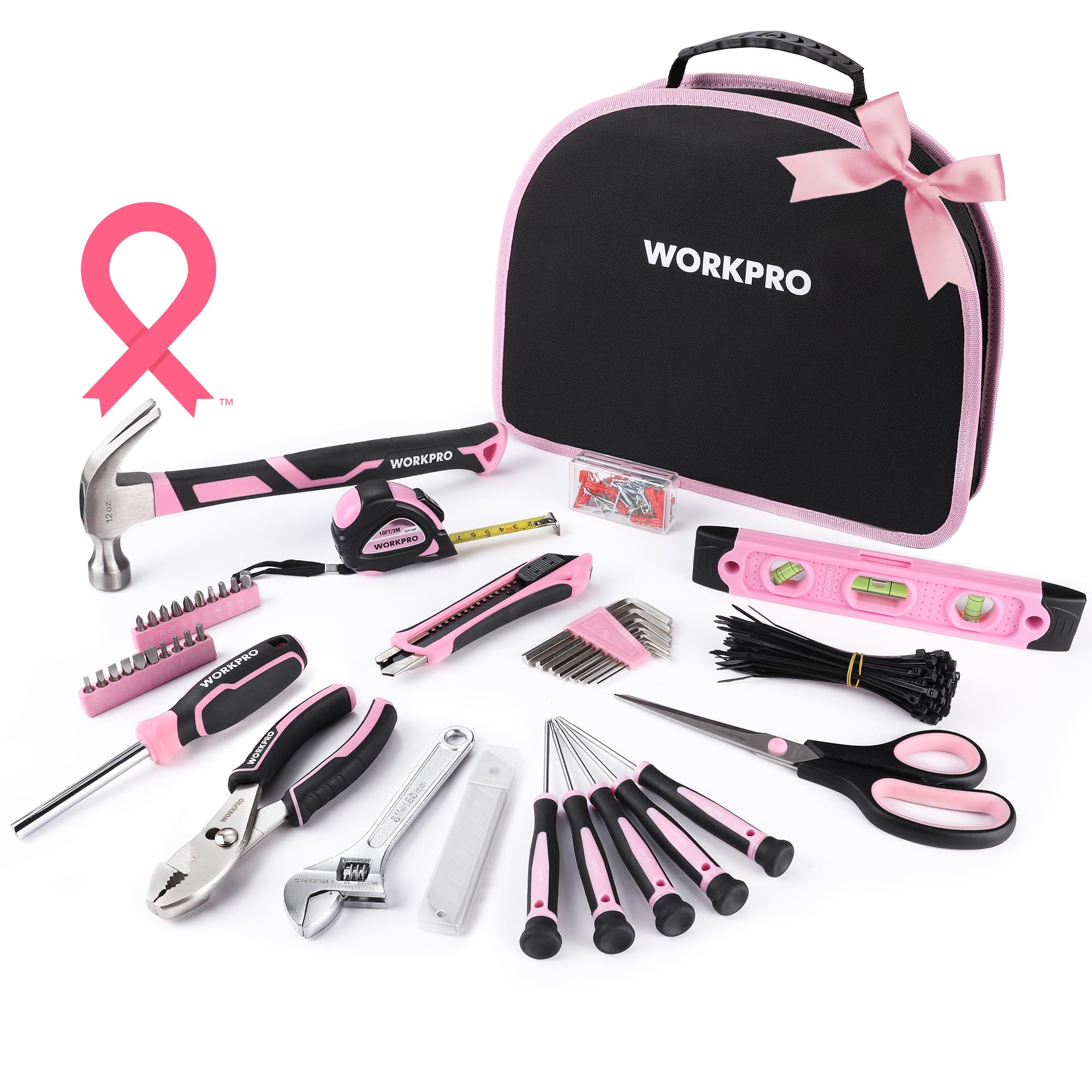 Foto 2 pulgar | Kit De Herramientas Workpro Pink 236 Piezas Con Bolsa De Transporte - Venta Internacional.