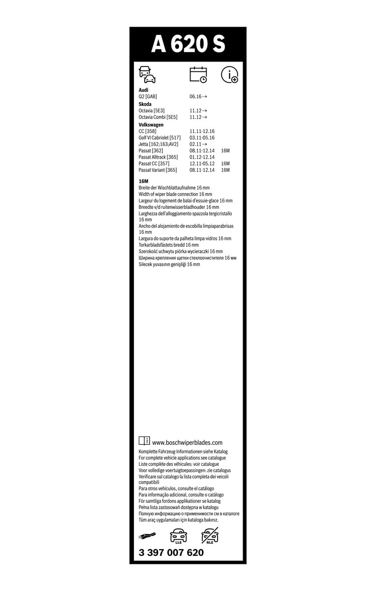 Foto 4 pulgar | Limpiaparabrisas Bosch Aerotwin 3397007620 60 Cm/48 Cm (juego De 2) - Venta Internacional.