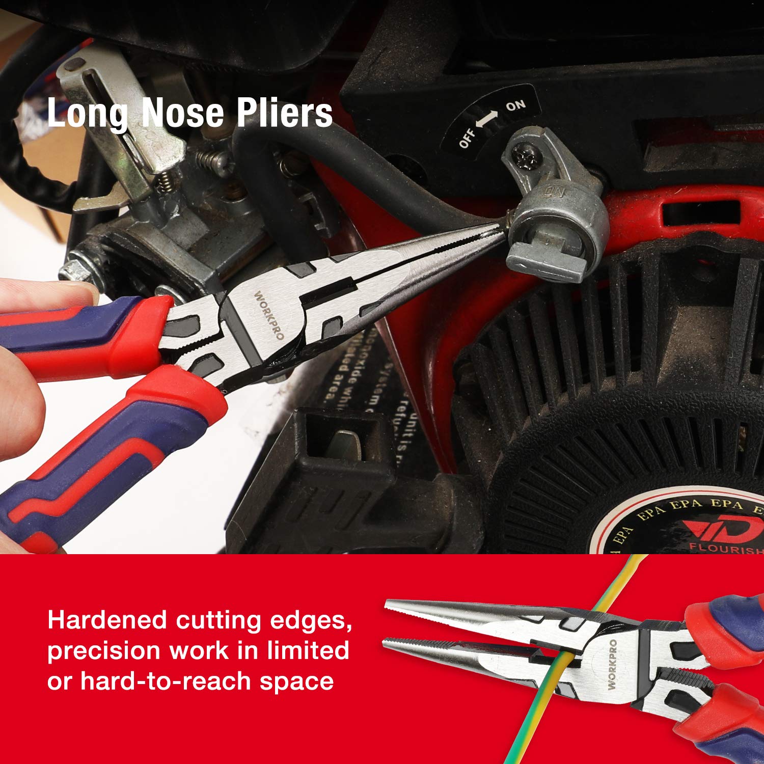 Foto 6 pulgar | Juego De Alicates Workpro Premium Cr-v Construction De 6 A 8 Pulgadas Con Bolsa - Venta Internacional.