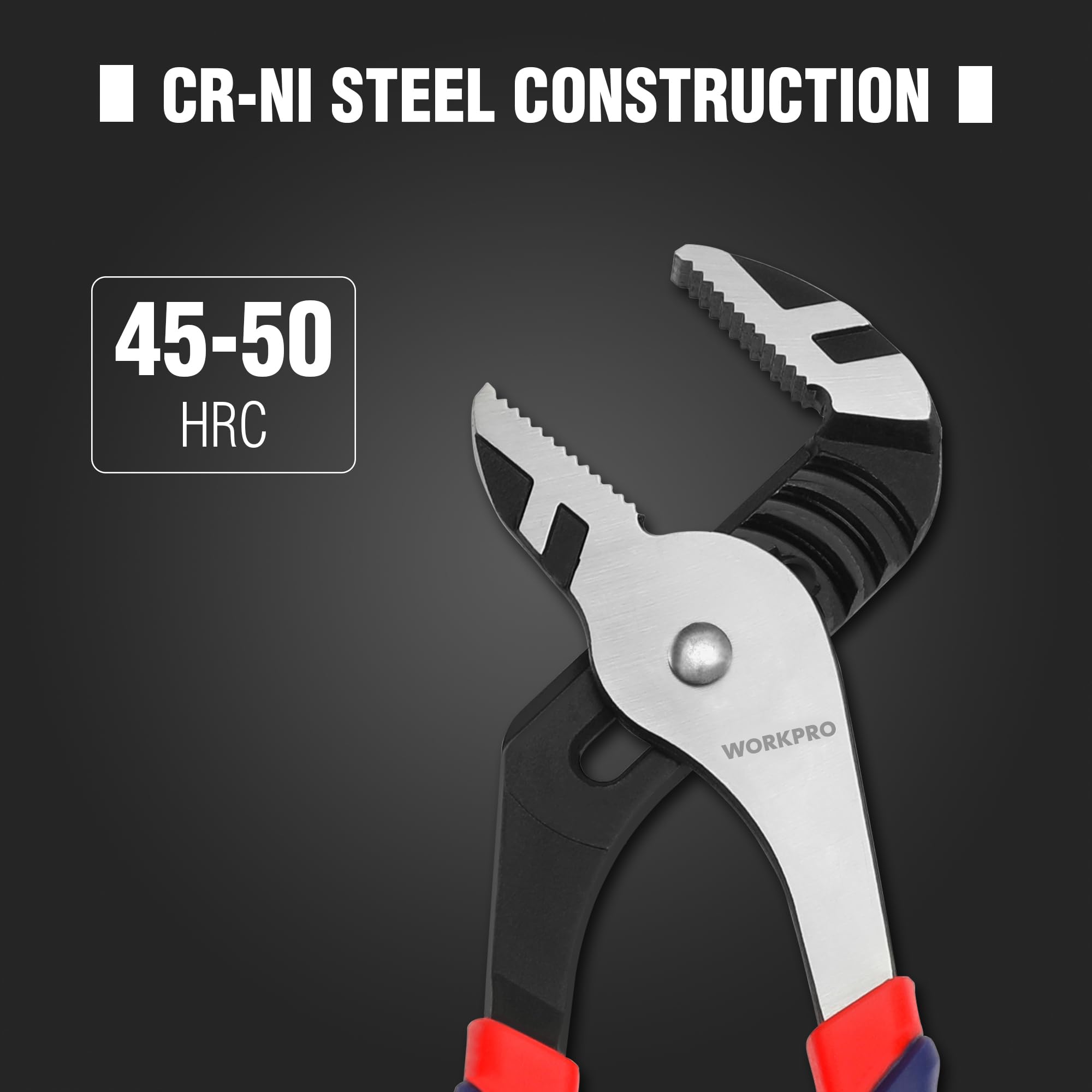 Foto 2 | Juego De Alicates Workpro Groove Joint De 25 Y 20 Cm Ajustables - Venta Internacional.
