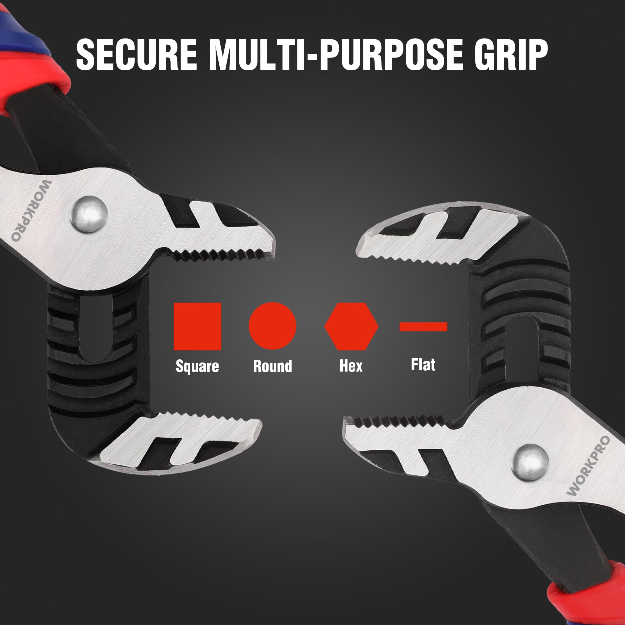 Foto 4 pulgar | Juego De Alicates Workpro Groove Joint De 25 Y 20 Cm Ajustables - Venta Internacional.