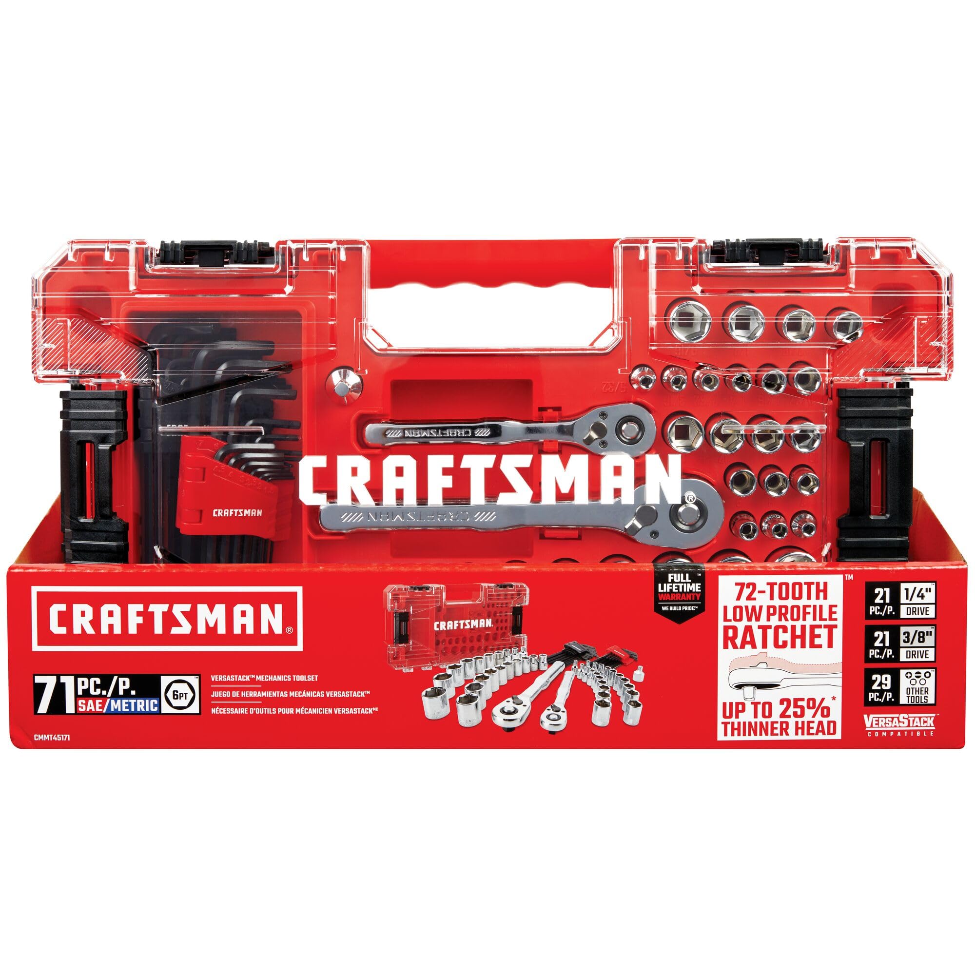 Foto 6 | Juego De Herramientas Mecánicas Craftsman Versastack 71 Piezas Cmmt45171 - Venta Internacional.