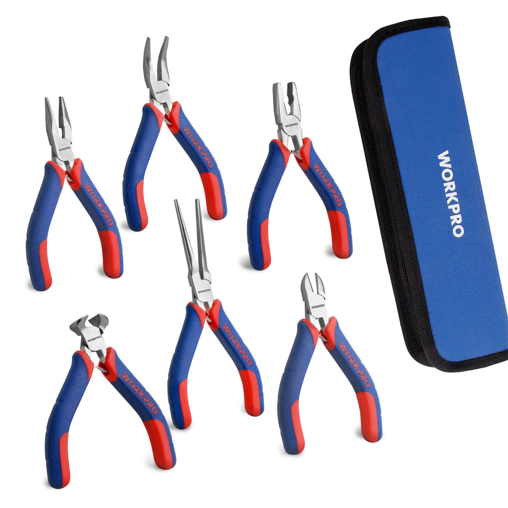 Foto 2 pulgar | Juego De Minialicates Workpro De 6 Piezas Con Punta De Aguja, Diagonal, Etc. - Venta Internacional.