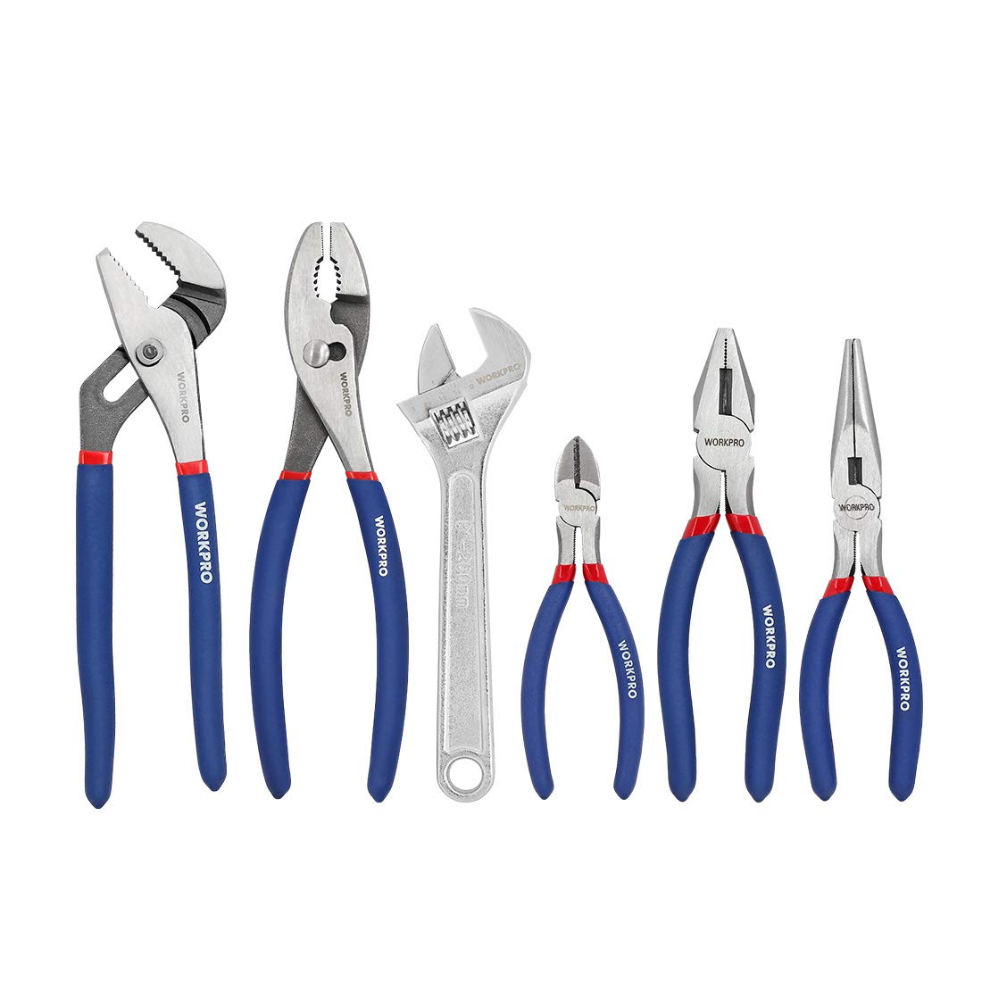 Juego De Alicates Y Llaves Workpro De 6 Piezas Para Bricolaje Y Uso Doméstico - Venta Internacional.