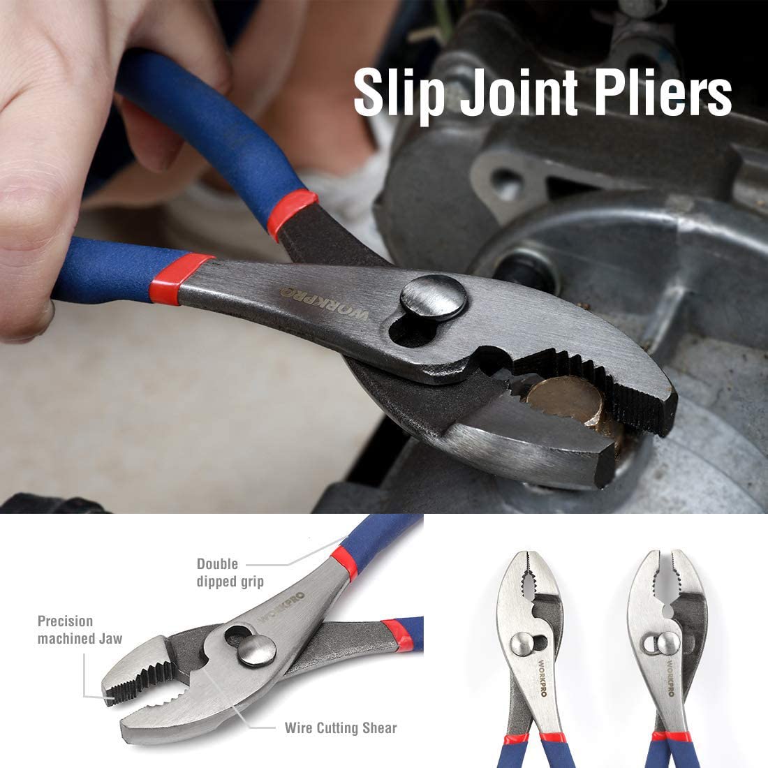 Foto 5 pulgar | Juego De Alicates Y Llaves Workpro De 6 Piezas Para Bricolaje Y Uso Doméstico - Venta Internacional.
