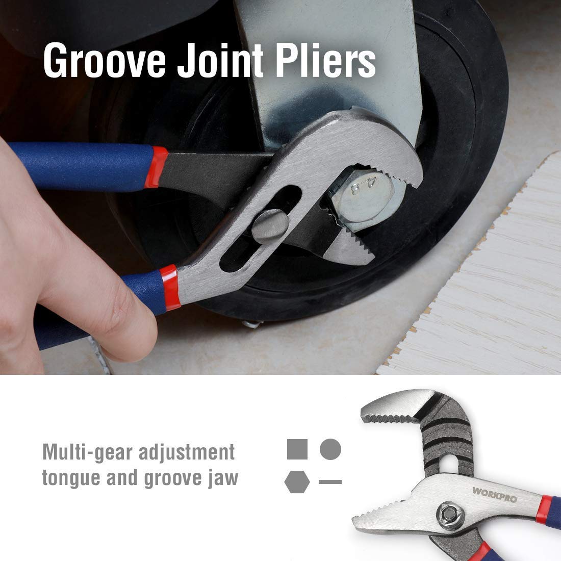 Foto 6 pulgar | Juego De Alicates Y Llaves Workpro De 6 Piezas Para Bricolaje Y Uso Doméstico - Venta Internacional.