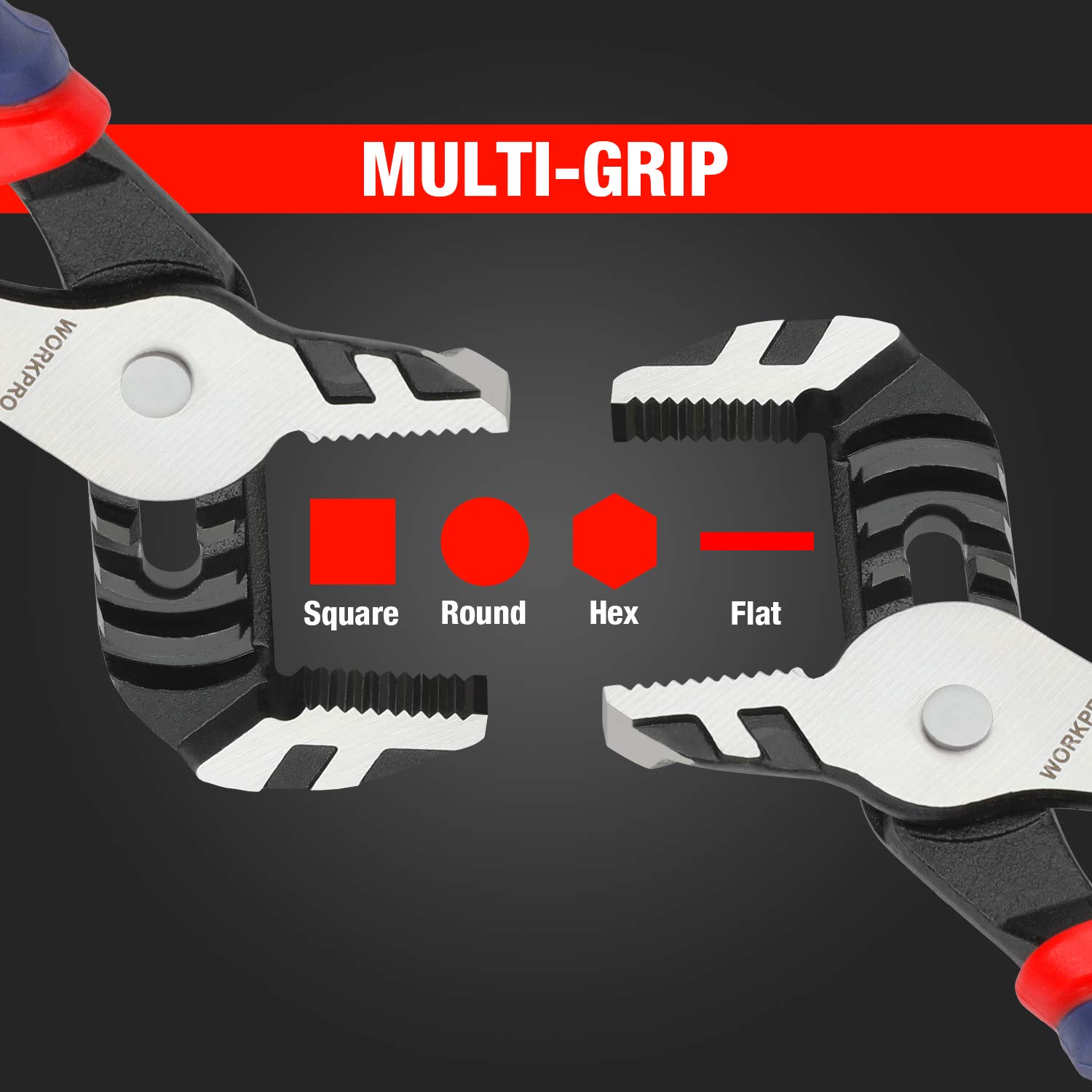 Foto 5 pulgar | Juego De Alicates Workpro Groove Joint 30/25/20 Cm Ajustables - Venta Internacional.