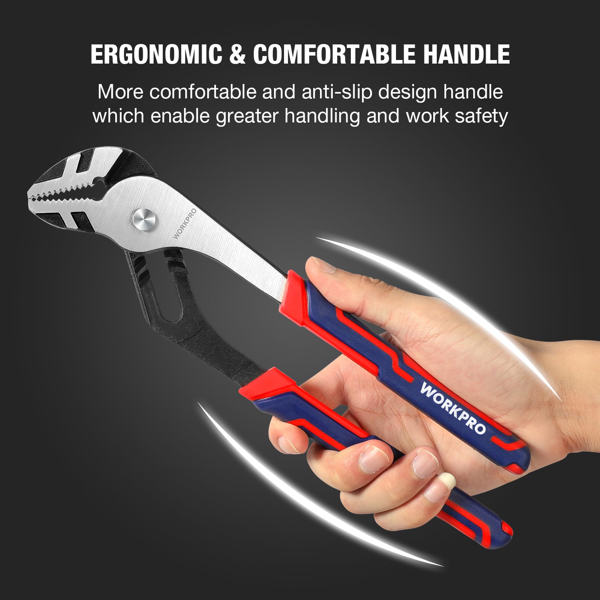 Foto 6 pulgar | Juego De Alicates Workpro Groove Joint 30/25/20 Cm Ajustables - Venta Internacional.