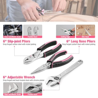 Foto 4 | Kit De Herramientas Workpro Pink 258 Piezas Con Martillo Rosa Y Destornillador - Venta Internacional.