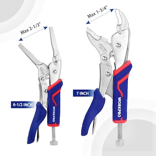 Foto 3 | Juego De Alicates Con Cierre Workpro, 2 Piezas, Acero Cr-v, 18 Cm Y 17 Cm - Venta Internacional.