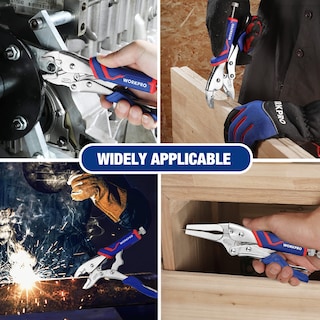Foto 6 | Juego De Alicates Con Cierre Workpro, 2 Piezas, Acero Cr-v, 18 Cm Y 17 Cm - Venta Internacional.