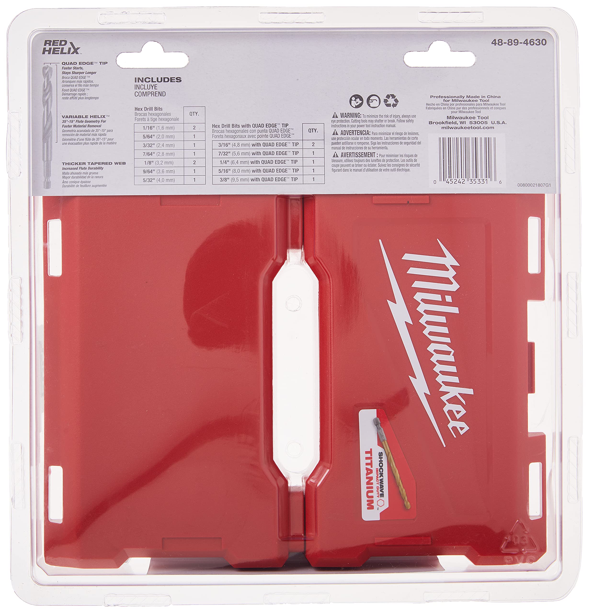 Foto 6 pulgar | Juego de Brocas Milwaukee 48-89-4630 Tin Shockwave 15 Unidades - Venta Internacional