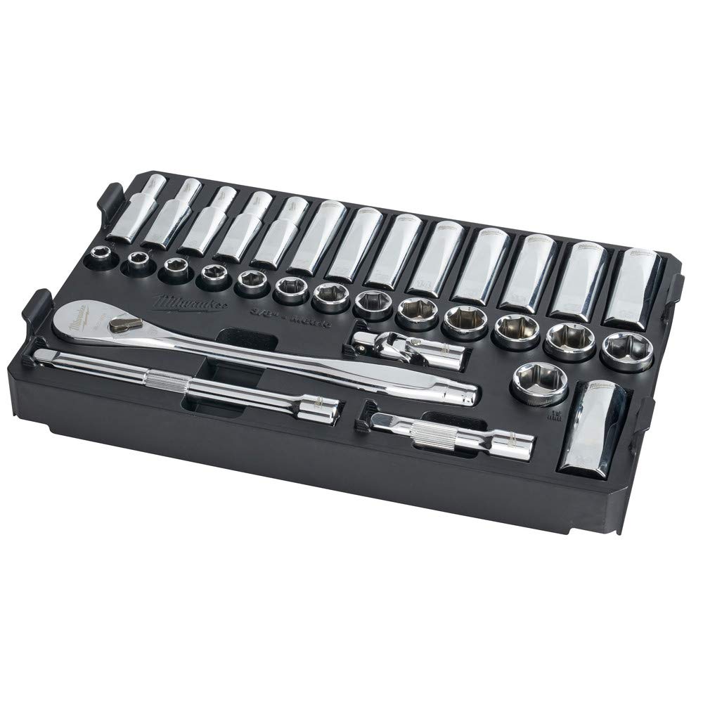 Foto 4 | Juego de Enchufes Milwaukee 48-22-9482 32 Piezas Métricas de 3/8 Pulgadas - Venta Internacional