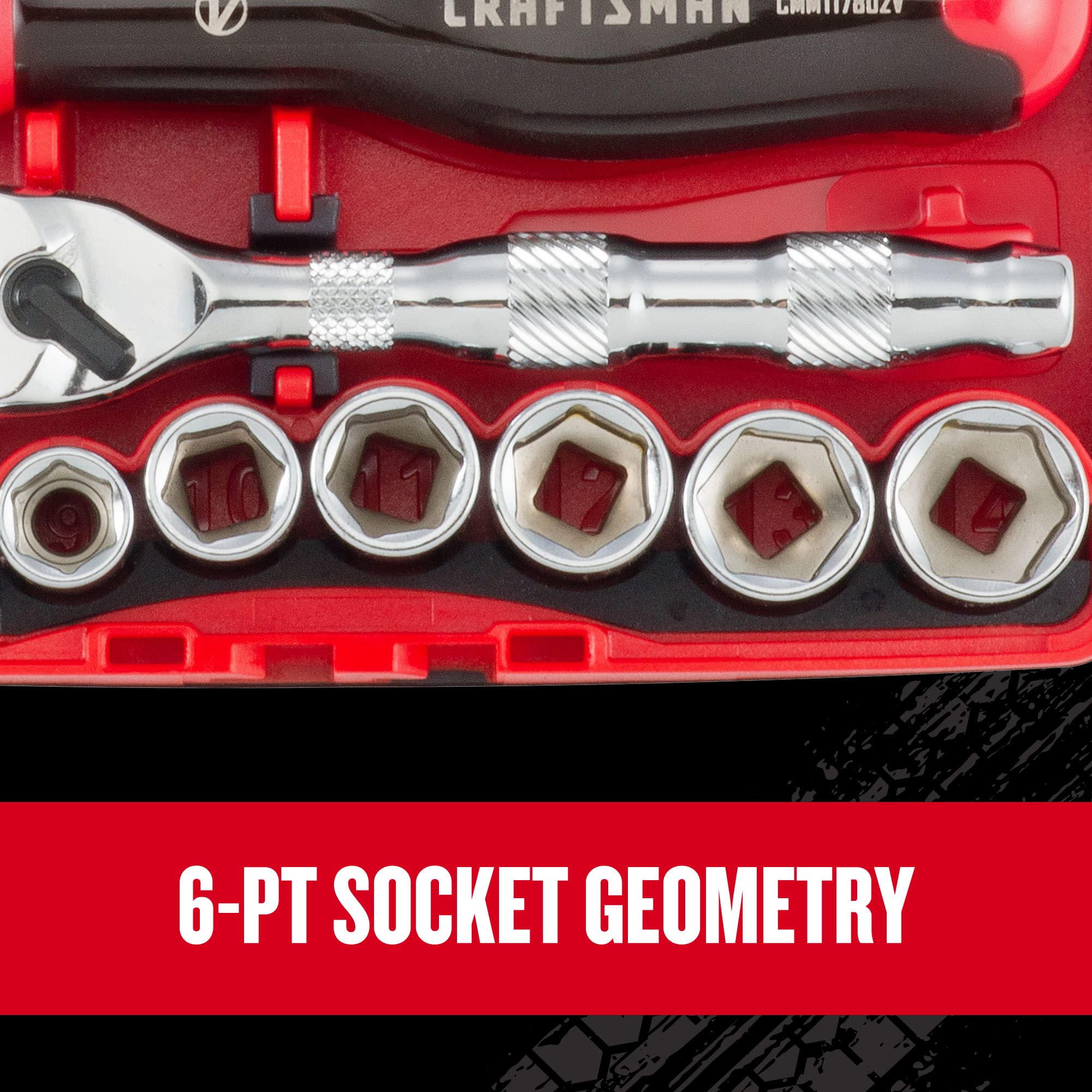 Foto 7 | Juego De Enchufes Craftsman V-series Shallow Drive De 1/4 Pulgadas, 38 Piezas - Venta Internacional.