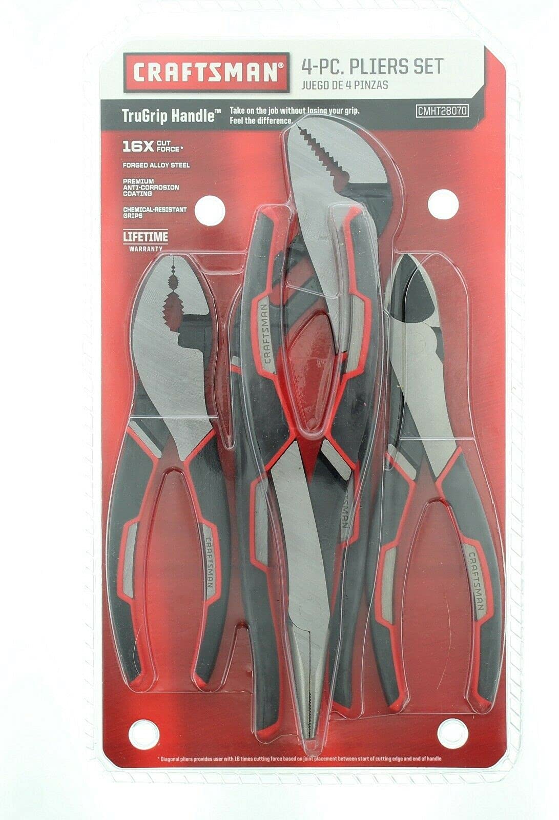 Foto 4 pulgar | Juego De Alicates Craftsman 928070 Tru-grip De 4 Piezas Con Garantía De Por Vida - Venta Internacional.