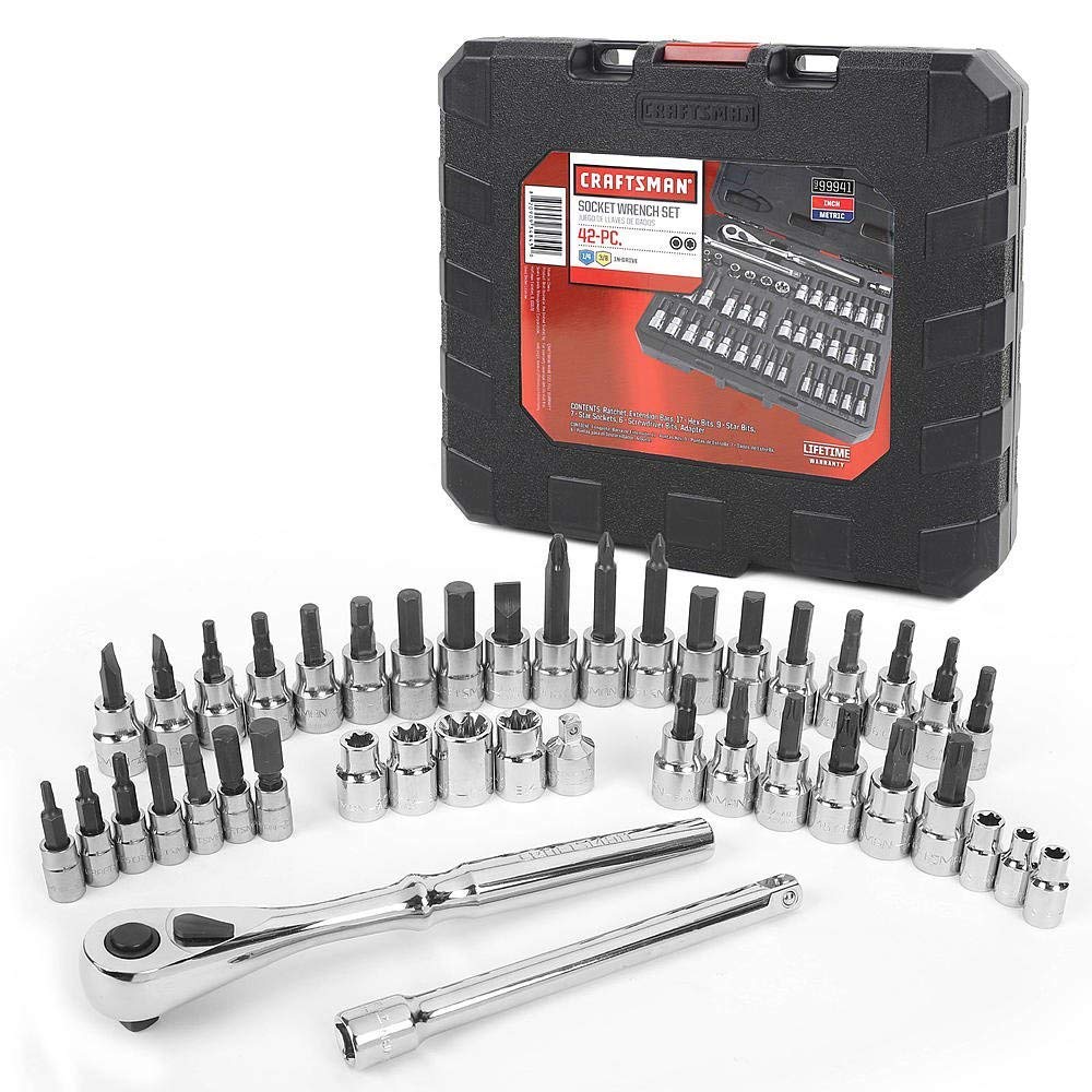 Juego de Enchufes y Llaves Craftsman 42 Piezas 1/4 y 3/8 Pulgadas - Venta Internacional