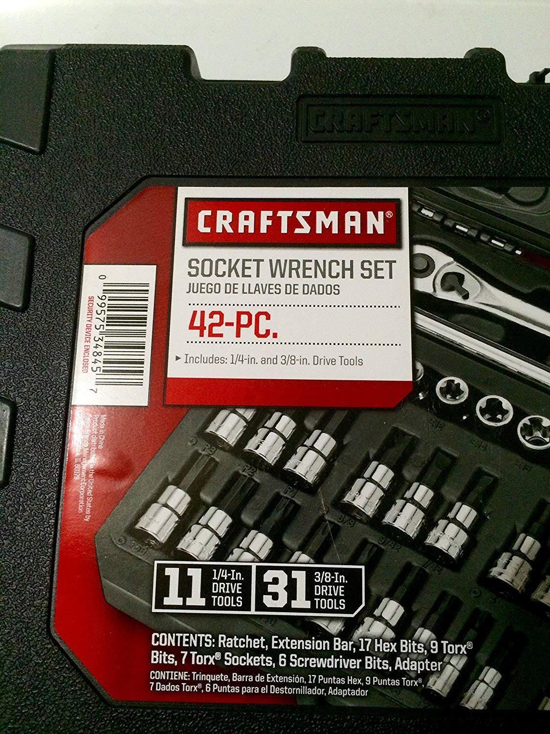 Foto 4 pulgar | Juego de Enchufes y Llaves Craftsman 42 Piezas 1/4 y 3/8 Pulgadas - Venta Internacional