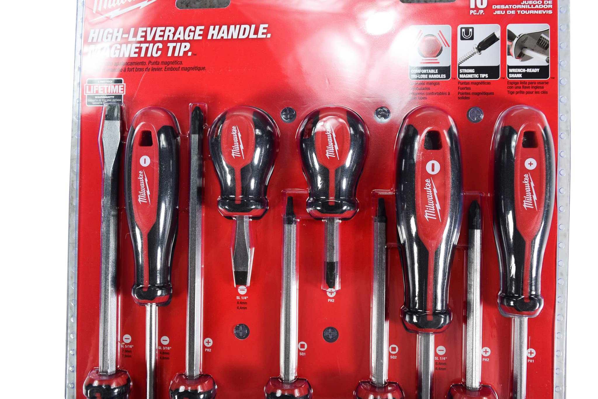 Foto 4 | Set de Destornilladores Milwaukee 48-22-2710 10 Piezas Trilobulares - Venta Internacional