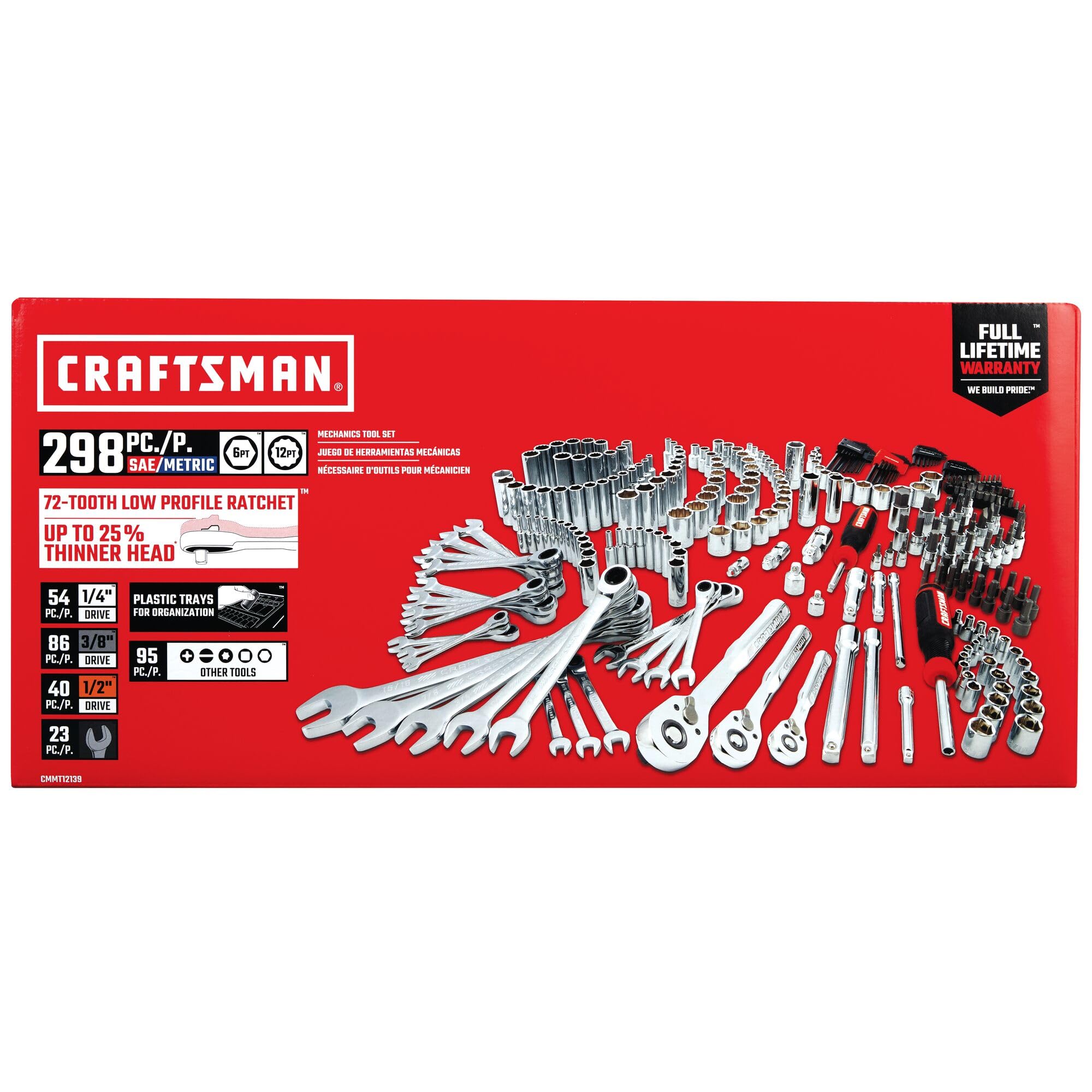 Foto 7 pulgar | Juego De Herramientas Mecánicas Craftsman 298 Piezas Con Sae/métrico - Venta Internacional.
