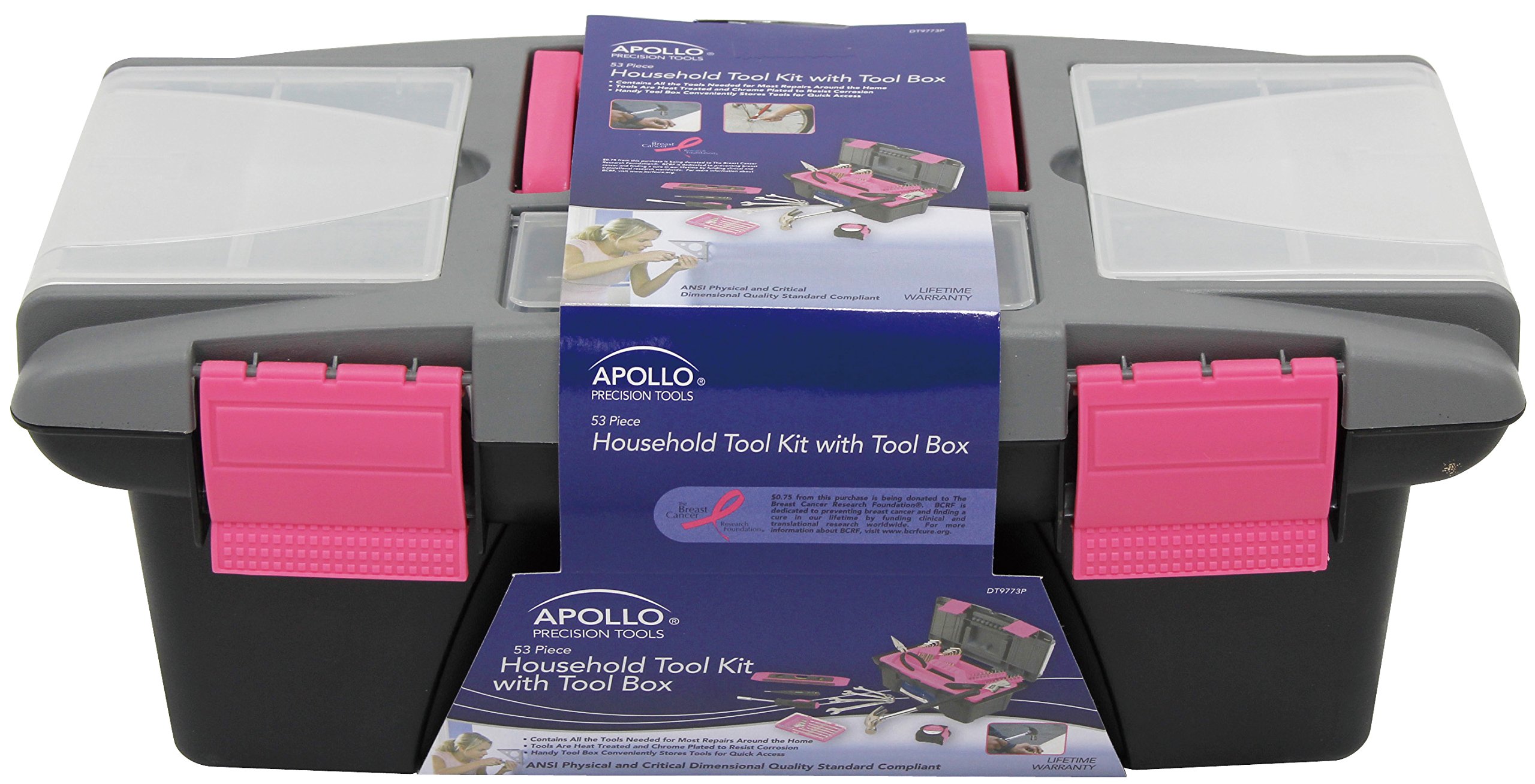 Foto 3 pulgar | Juego De Herramientas Apollo Tools, 53 Piezas, Para Reparaciones De Bricolaje, Cinta Rosa - Venta Internacional.